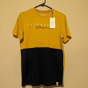 Jack & Jones Originals T-Shirt - Mustard/Navy